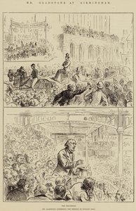 El Sr. Gladstone en Birmingham de Harry Furniss
